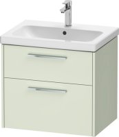 Duravit D-Code 634mm x 460mm 2 Drawer Wall Hung Vanity Unit - Pale Green