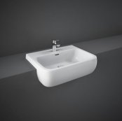 RAK Metropolitan 52cm 2 Tap Hole Semi Recessed Basin