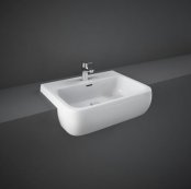 RAK Metropolitan 52cm 1 Tap Hole Semi Recessed Basin