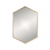 Origins Living Docklands Hexagonal Mirror - Brushed Brass