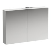 Laufen Base 1000mm 2 Door Mirror Cabinet with Light & Shaver Socket - Matt White