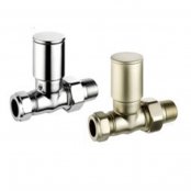 Francis Pegler Terrier Modern Straight Radiator Valve - Chrome