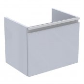 Ideal Standard Tesi Gloss Light Grey 50cm Short Projection 1 Drawer Vanity Unit