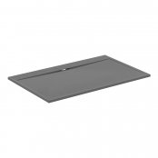 Ideal Standard i.life Ultra Flat S 1600 x 1000mm Rectangular Shower Tray with Waste - Concrete Grey