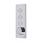 Tavistock Axiom Triple Function Push Button Shower Valve - Chrome