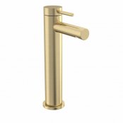 Tavistock Anthem Tall Basin Mixer With Click Waste - Brushed Brass