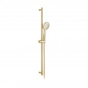 Vado Individual Showering Solutions Round Single Function Air-Injection Slide Shower Rail Kit - Brushed Gold