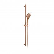 Vado Individual Showering Solutions Round Single Function Air-Injection Slide Shower Rail Kit - Brushed Bronze