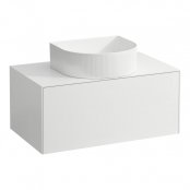 Laufen Sonar 800mm Matt White Drawer Element with Centre Cutout