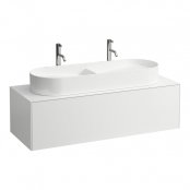 Laufen Sonar 1200mm Matt White Drawer Element with Centre Cutout