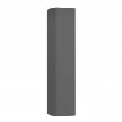 Laufen Base Traffic Grey 350 x 1650mm Tall Cabinet with 1 Door & Anodised Aluminium Handle - Left Hand