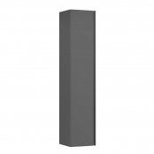 Laufen Base Traffic Grey 350 x 1650mm Tall Cabinet with 1 Door & Black Aluminium Handle - Left Hand