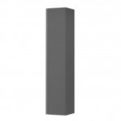 Laufen Base Traffic Grey 350 x 1650mm Tall Cabinet with 1 Door & Anodised Aluminium Handle - Right Hand