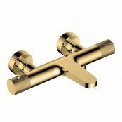 RAK Amalfi Wall Mounted Exposed Thermostatic Bath Shower Mixer - Gold