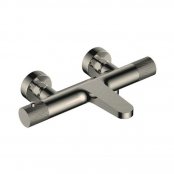 RAK Amalfi Wall Mounted Exposed Thermostatic Bath Shower Mixer - Nickel