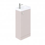 Vado Cameo 400mm Floor Mounted Cloakroom Unit with Reversable Door - Pink Clay