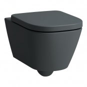 Laufen Meda Rimless Wall-Hung Toilet with Silent Flush - Matt Graphite