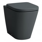 Laufen Meda Rimless Floorstanding Back to Wall Toilet with Silent Flush - Matt Graphite