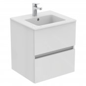 Ideal Standard Eurovit+ 50cm Wall Mounted Vanity Unit with 2 Drawers - Gloss White