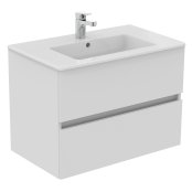 Ideal Standard Eurovit+ 80cm Wall Mounted Vanity Unit with 2 Drawers - Gloss White