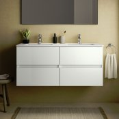 Ideal Standard Eurovit+ 120cm Wall Mounted Vanity Unit with 4 Drawers - Gloss White