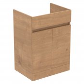 Ideal Standard Eurovit+ 60cm Floor Standing Vanity Unit with 2 Doors - Natural Oak