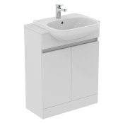 Ideal Standard Eurovit+ 65cm Semi Countertop Basin Unit with 2 Doors - Gloss White