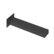 Abacus Plan Wall Mounted Bath Spout - Matt Black