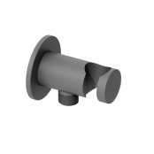 Abacus Emotion Round Wall Outlet Shower Valve & Holder - Anthracite