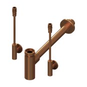 Abacus Professional Bottle Trap and Designer Isolation Valve Kit - Brushed Bronze