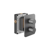 Abacus EZ Box Thermostatic 1 Outlet Shower Valve with Round Handles - Anthracite