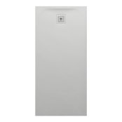 Laufen Pro Marbond Light Grey 1600 x 800mm Shower Tray (Drain on Short Side)