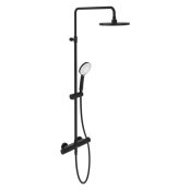 Villeroy & Boch Universal Exposed Dual Shower System with 200mm Shower Head - Matt Black