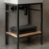 Abacus Concept Noir 500mm Shelf for Washstand - Halifax Oak