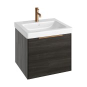 Abacus S3 Concepts 600mm Vanity Unit & Basin - Lava Wood