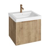 Abacus S3 Linear Concepts 600mm Vanity Unit & Basin - Halifax Oak