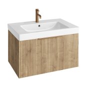 Abacus S3 Linear Concepts 800mm Vanity Unit & Basin - Halifax Oak