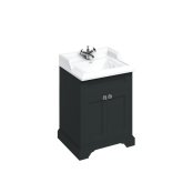 Burlington 650mm Vanity Unit with Two Doors & Basin - Matt Black