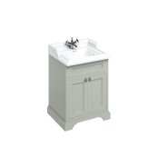 Burlington 650mm Vanity Unit with Two Doors & Basin - Dark Olive