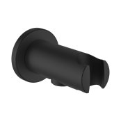 Laufen Round Wall Elbow Connection with 42mm Projection & Vacuum Breaker - Matt Black