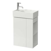 Kartell by Laufen 440mm Left Hand Vanity Unit with Right Hand Shelf - Matt White