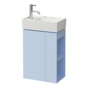 Kartell by Laufen 440mm Left Hand Vanity Unit with Right Hand Shelf - Grey Blue