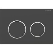 Geberit Omega 20 Matt Black/Gloss Chrome/Matt Black Dual Flush Plate