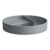 Laufen Val Round Accessory Tray - Matt Graphite