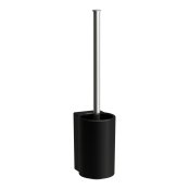 Laufen Val Toilet Brush & Ceramic Holder - Matt Black