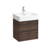 Laufen Space 535mm Two Drawer Vanity Unit - Dark Elm