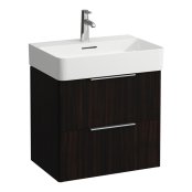 Laufen Base 585mm 2 Drawer Vanity Unit - Dark Elm