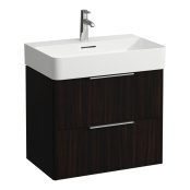 Laufen Base 635mm 2 Drawer Vanity Unit - Dark Elm