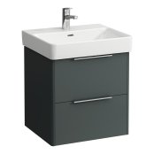 Laufen Base 520 x 440mm 2 Drawer Vanity Unit - Traffic Grey