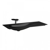 Laufen Alessi One 1200mm Slim Vanity Basin with Hidden Overflow - Matt Black